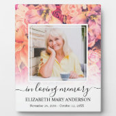 Foto met heldere bloemen in memoriam fotoplaat (Voorkant)
