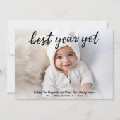 Foto met het beste jaar nog steeds - moderne kalli feestdagenkaart (Voorkant)
