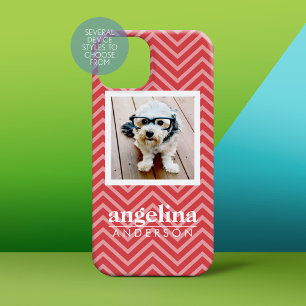 Foto met het Patroon van de Chevron en de Naam van Case-Mate iPhone Case