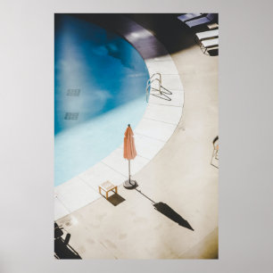 Foto met hoge hoek van bruine paraplu poster