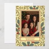 Foto met hulst en maretak geïnspireerd door Willia Feestdagenkaart (Voorkant / Achterkant)