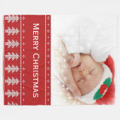 Foto met kerstcadeau fleece deken (Voorkant (Horizontaal))