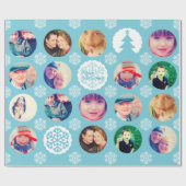 Foto met kerstcadeautje met rode kerstcadeaus cadeaupapier (Vlak)