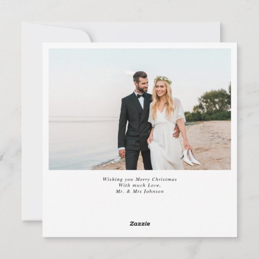 Foto met kerstfeest feestdagenkaart (Achterkant)