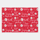 Foto met kerstfeestdag - Phrases Variety Pack Inpakpapier Vel (Voorkant 3)