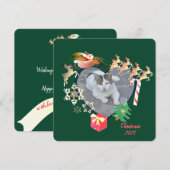 Foto met Kersthart voor Kerstmis met Kerstmis (Voorkant / Achterkant)