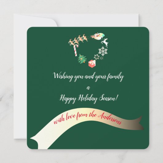 Foto met Kersthart voor Kerstmis met Kerstmis (Achterkant)