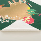 Foto met Kersthart voor Kerstmis met Kerstmis Sherpa Deken (3/4)