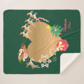 Foto met Kersthart voor Kerstmis met Kerstmis Sherpa Deken (Voorkant (horizontaal))