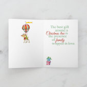 Foto met kerstKaart met rode en groene kousen. Feestdagen Kaart (Binnen)