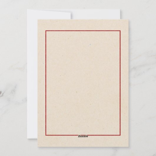 Foto met kerstKaart met Sleigh en Greens (Achterkant)