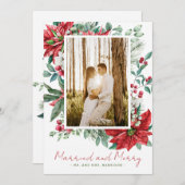 Foto met kerstkaart voor huwelijk en feestdag (Voorkant / Achterkant)