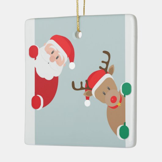  foto met kerstlampjes keramisch ornament (Links)