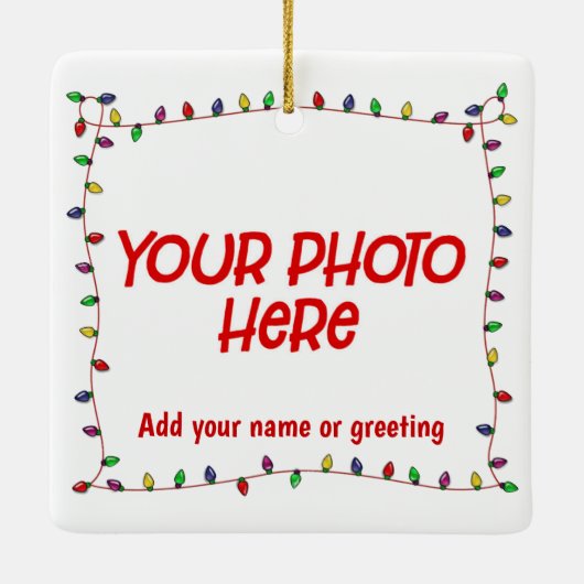 foto met kerstlampjes keramisch ornament (Achterkant)