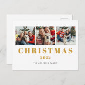 Foto met kerstmis feestdagenkaart (Voorkant / Achterkant)