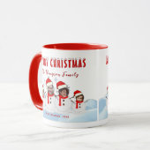 Foto met kerstmis Funny Snowman Coffee Mok (Voorkant links)