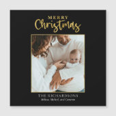 Foto met Kerstmis Gold Foil Script Moderne reeks (Voorkant)
