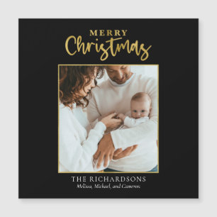 Foto met Kerstmis Gold Foil Script Moderne reeks