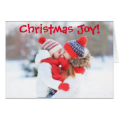 Foto met Kerstmis, Kaart met feestdag (Voorkant Horizontaal)