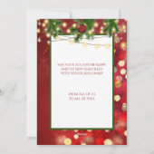 Foto met kerstmis Kaart String Lights Gold Stars (Achterkant)