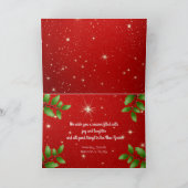 Foto met Kerstmis Ons startpunt voor uw bericht Feestdagen Kaart (Binnen)