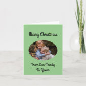 Foto met Kerstmis van onze familie tot uw Kaart (Voorkant)