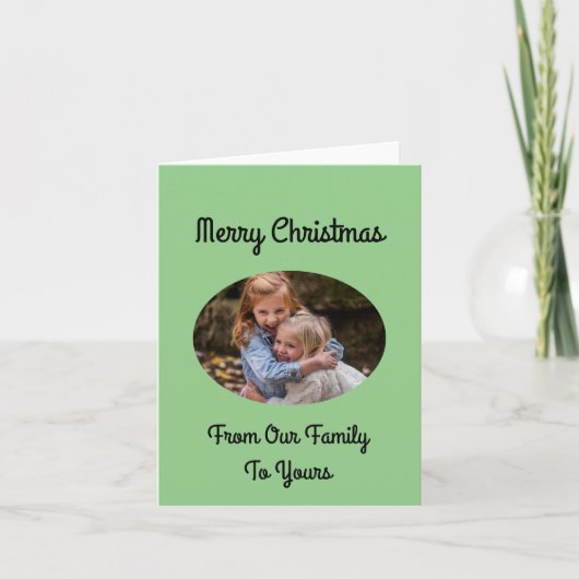Foto met Kerstmis van onze familie tot uw Kaart (Voorkant)