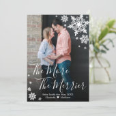 Foto met Kerstmis - Zwangerschapskaart Kaart (Staand voorkant)