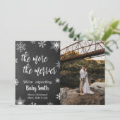 Foto met Kerstmis - Zwangerschapskaart Kaart (Staand voorkant)