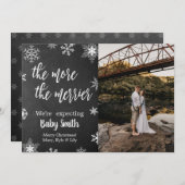 Foto met Kerstmis - Zwangerschapskaart Kaart (Voorkant / Achterkant)