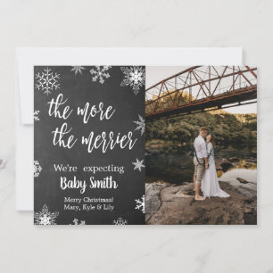 Foto met Kerstmis - Zwangerschapskaart Kaart