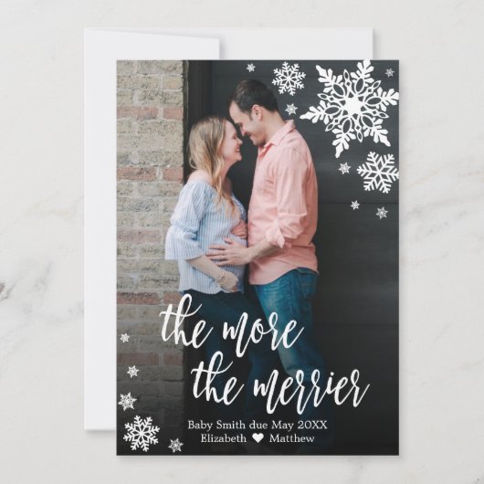 Foto met Kerstmis - Zwangerschapskaart Kaart (Voorkant)