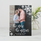 Foto met Kerstmis - Zwangerschapskaart Kaart (Staand voorkant)