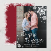 Foto met Kerstmis - Zwangerschapskaart Kaart (Voorkant / Achterkant)