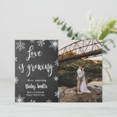 Foto met Kerstmis - Zwangerschapskaart Kaart (Staand voorkant)