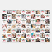 Foto met kerstpapier met rode vrachtwagen - papier inpakpapier vel (Voorkant 3)