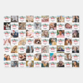 Foto met kerstpapier met rode vrachtwagen - papier inpakpapier vel (Voorkant 2)