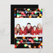 Foto met kleurrijke lampjes - 3 x 5 Kerstmis Kaart (Voorkant / Achterkant)