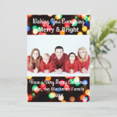 Foto met kleurrijke verlichting - kerstkaart (Staand voorkant)