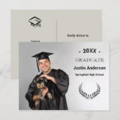 Foto met Laurel Branches - Afstuderen Briefkaart (Voorkant / Achterkant)