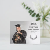 Foto met Laurel Branches - Afstuderen Briefkaart (Staand voorkant)