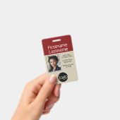 Foto met Logo- en bedrijfsnaam Badge (Handheld)