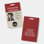 Foto met Logo- en bedrijfsnaam Badge (Voor- en achterkant)