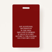 Foto met Logo- en bedrijfsnaam Badge (Achterkant)