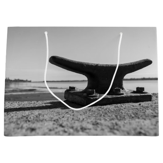 foto met maritiem thema, zwart en wit groot cadeauzakje (Voorkant)