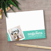 Foto met Modern Chevron Pattern en Aangepaste naam Post-it® Notes