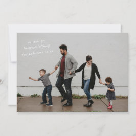 Foto met moderne vormgeving over de volle breedte feestdagenkaart