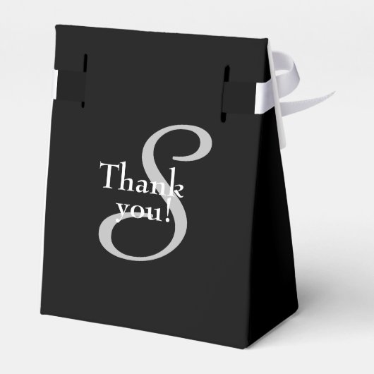 Foto met monogram bedankdoosjes (Achterkant)