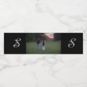 Foto met Monogram Waterfles Etiket (Enkel label)