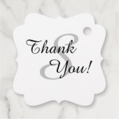 Foto met Monogram Wedding Bedankjes Labels (Achterkant)